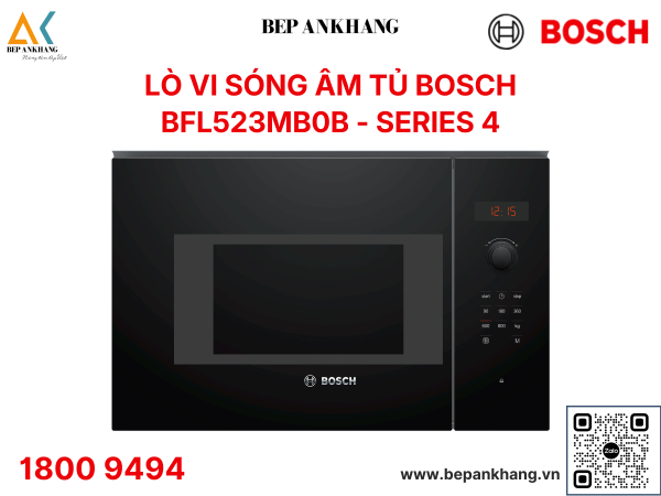 Lò vi sóng âm tủ Bosch  BFL523MB0B - serie 4 - Xuất xứ: PRC